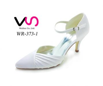 6cm pointy shoe toe elegant bridal shoes by dyeable satin