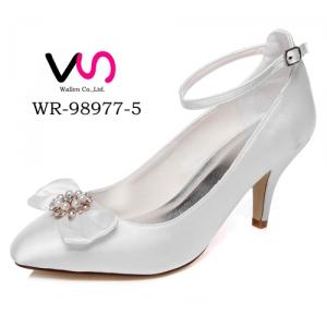 WR-98977-5 Ivory Color Pointy Shoe Toe Pump Wedding Bridal Shoes