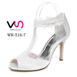 9cm Heel Height Lace edge Flower details Ivory Color Sandal Women Wedding Bridal Shoes
