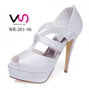 WR-201-46 Dyeable Satin Super High Heel Wedding Bridal Shoes