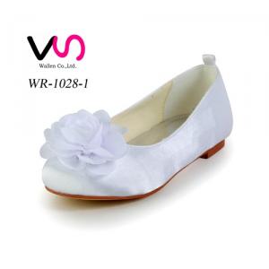 Flat communion shoes by dyeable satin