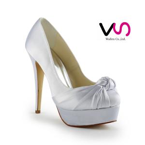 Over 12cm heel high elegant dyeable bridal shoes wedding shoes