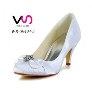 Kitten heels round shoe toe bridal shoes wedding shoes